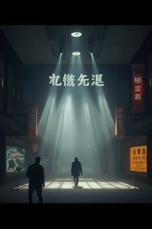 日本免费大片本周主推剧集晨雾码头竖版海报，冷蓝色海港清晨场景