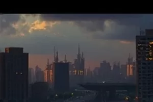 末班渡轮横版封面，夜航渡轮与岸边灯火